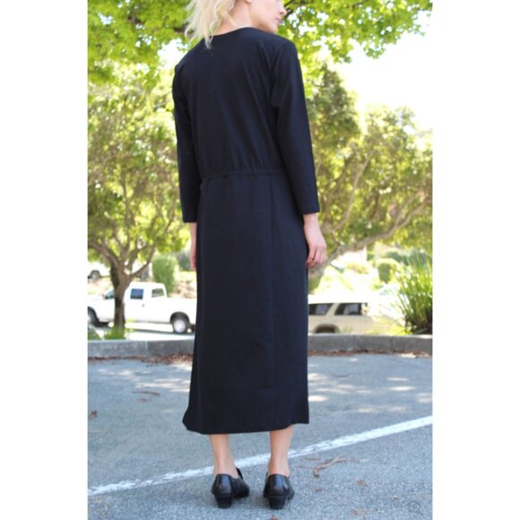 Kowtow Building Block Lounge Dress Black Size Medium - Picture 3 of 7